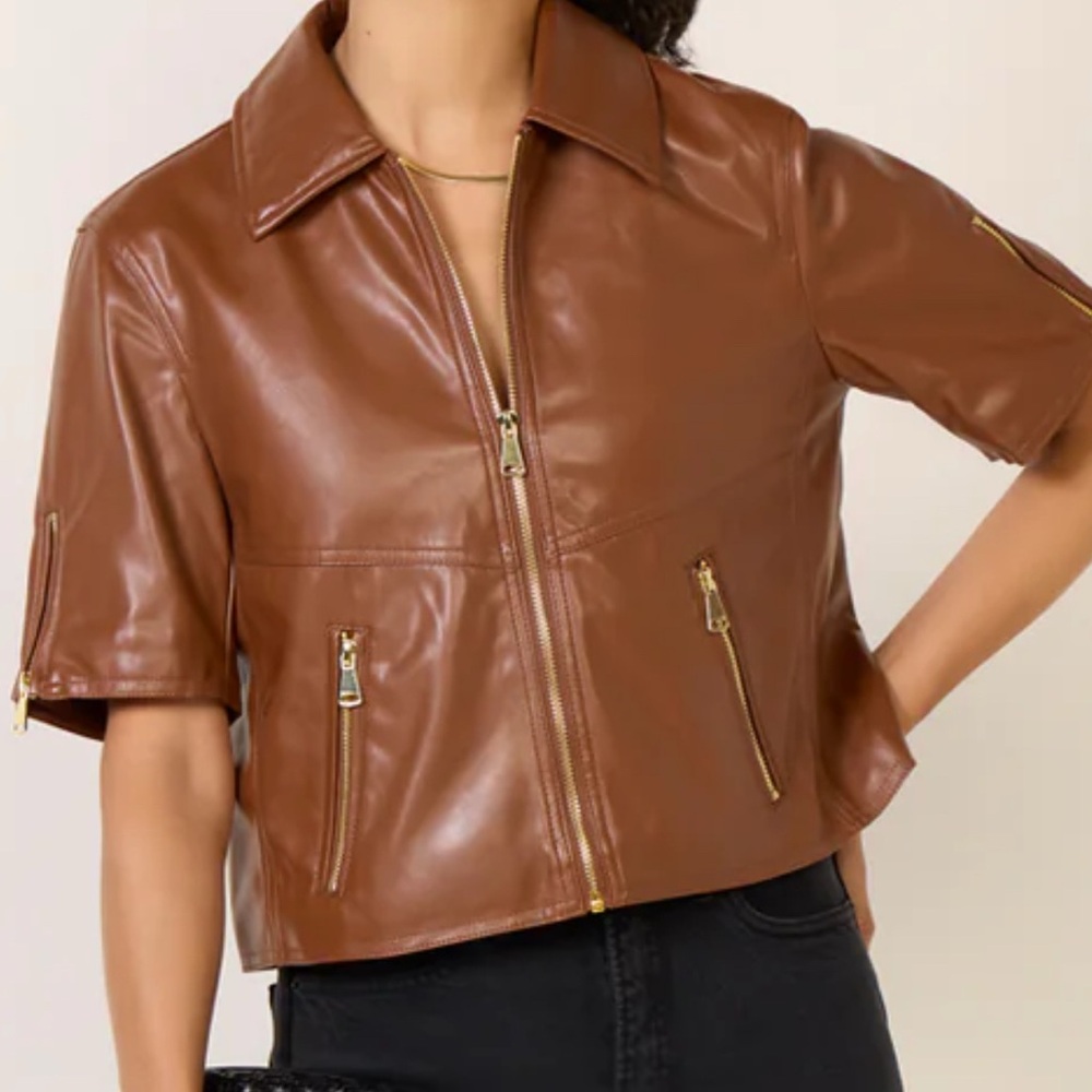 Brown Leather Women's Jacket